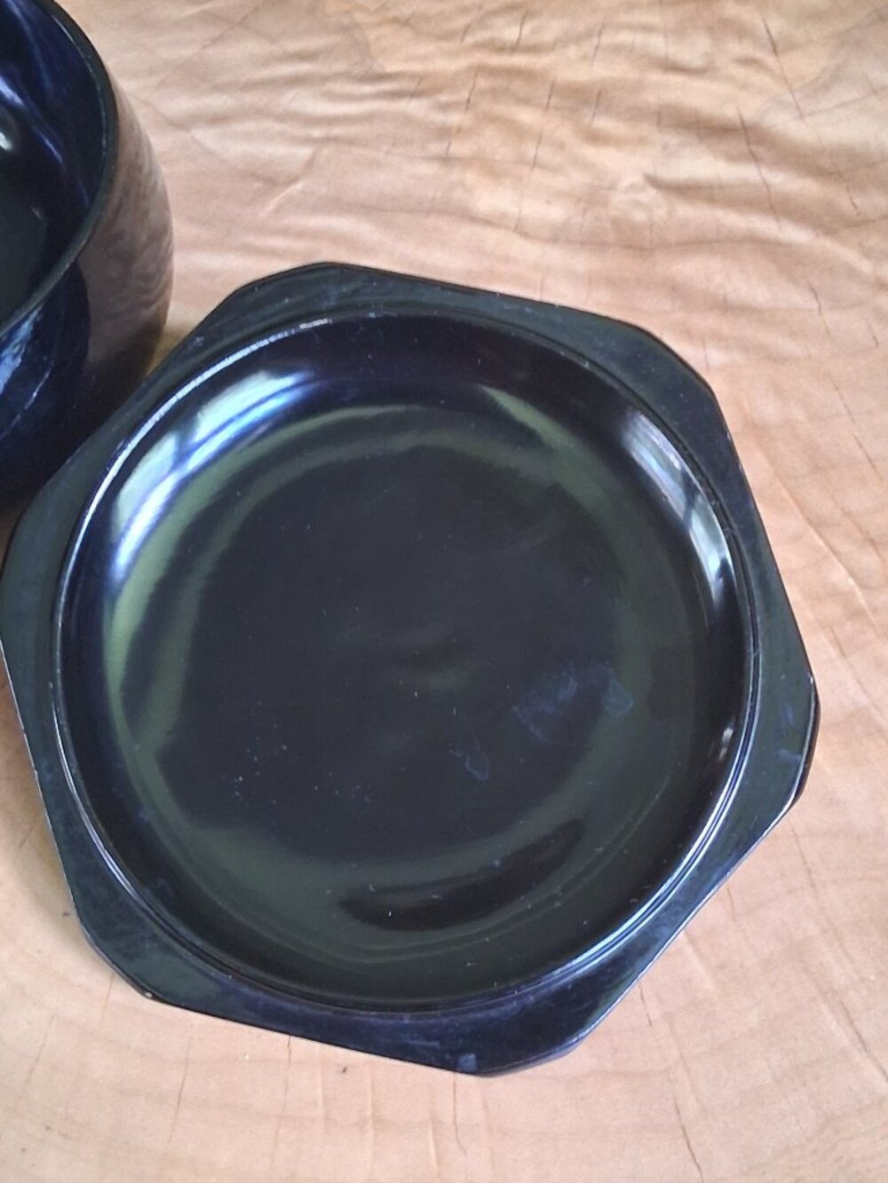 Vintage 1950s Japanese Lacquer Dresser / Powder Bowl with Lid - Picture 8 of 15